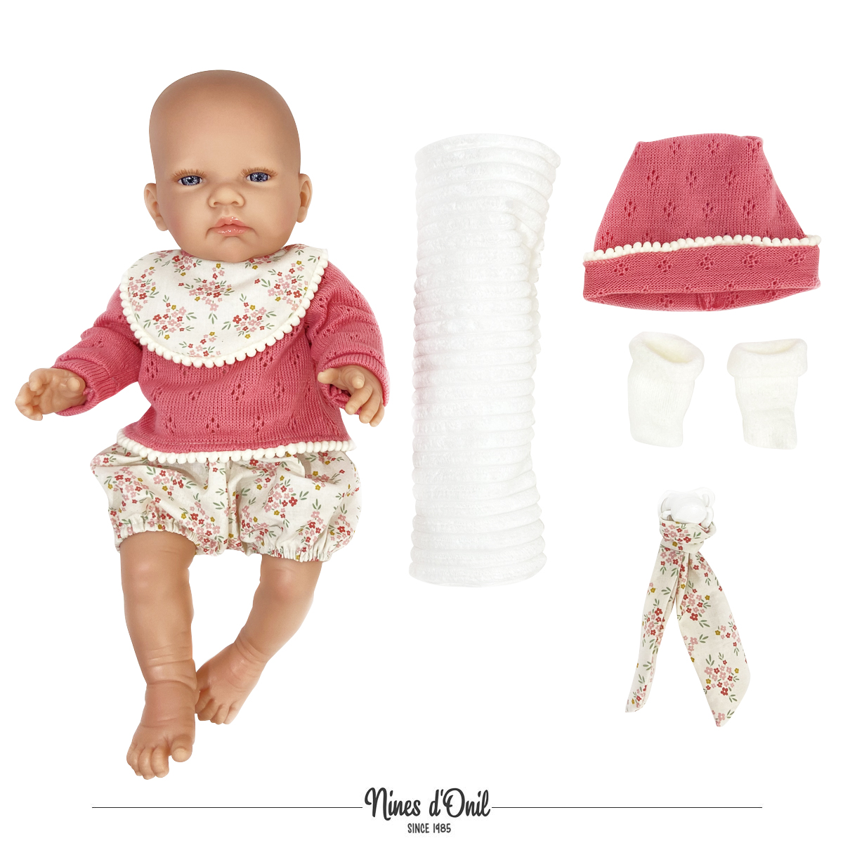 Nines d'Onil Puppe Recien Nacodo Coral - Babypuppe