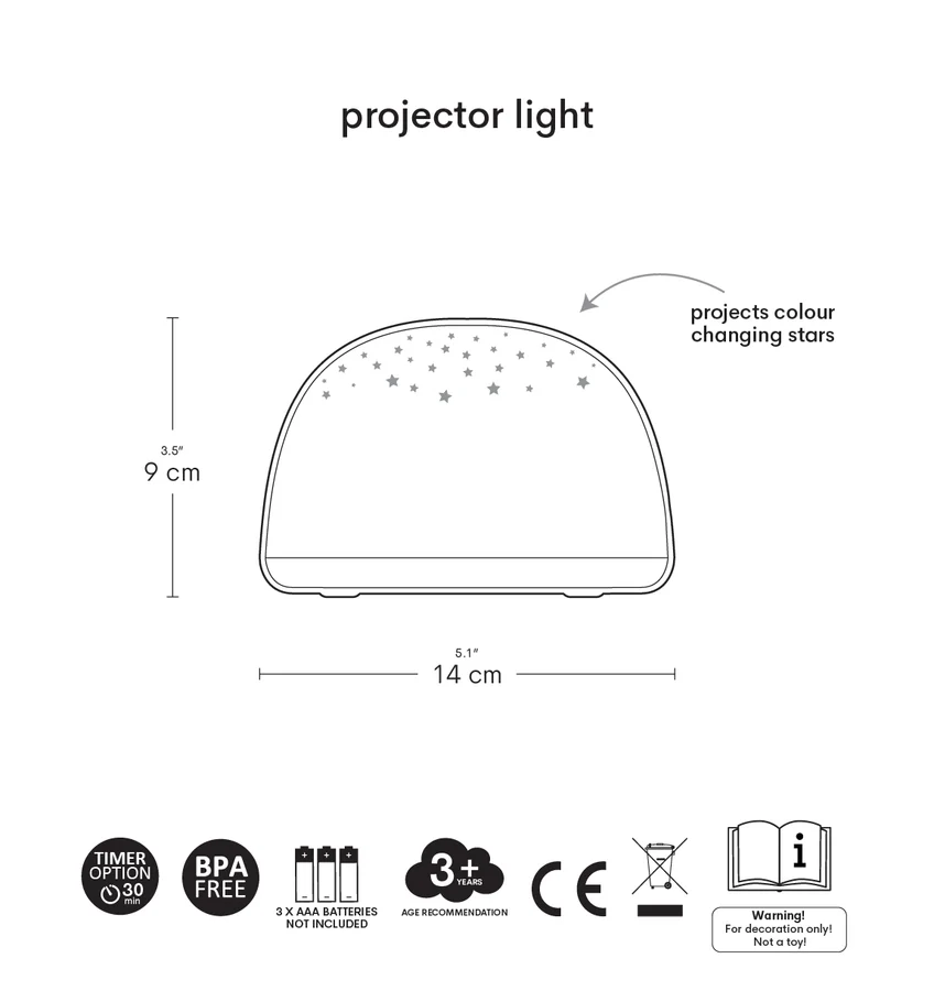 A Little Lovely Company Projektorlampe: Einhorn