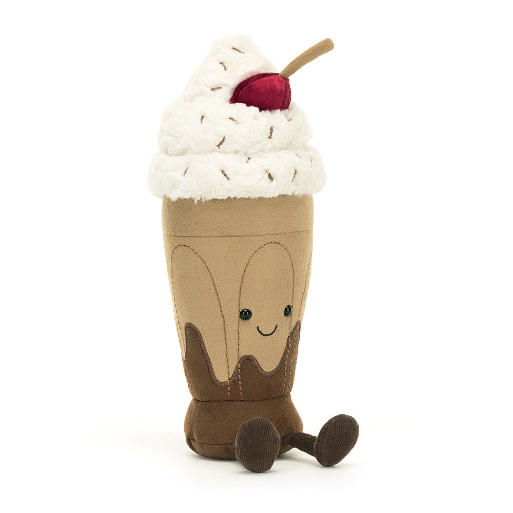 Jellycat Amuseables Chocolate Milkshake Kuscheltier 27 cm – witziges Stofftier mit Charakter, weiches Plüschtier zum Kuscheln, Verschenken und Dekorieren