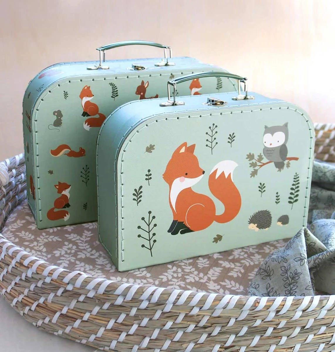 A Little Lovely Company Kofferset Waldfreunde