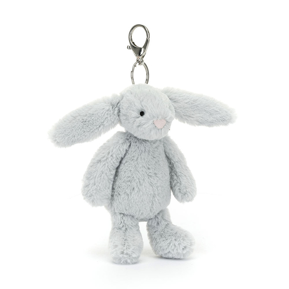 Jellycat Bashful Silver Bunny Bag Charm - Schlüsselanhänger Hase 14cm