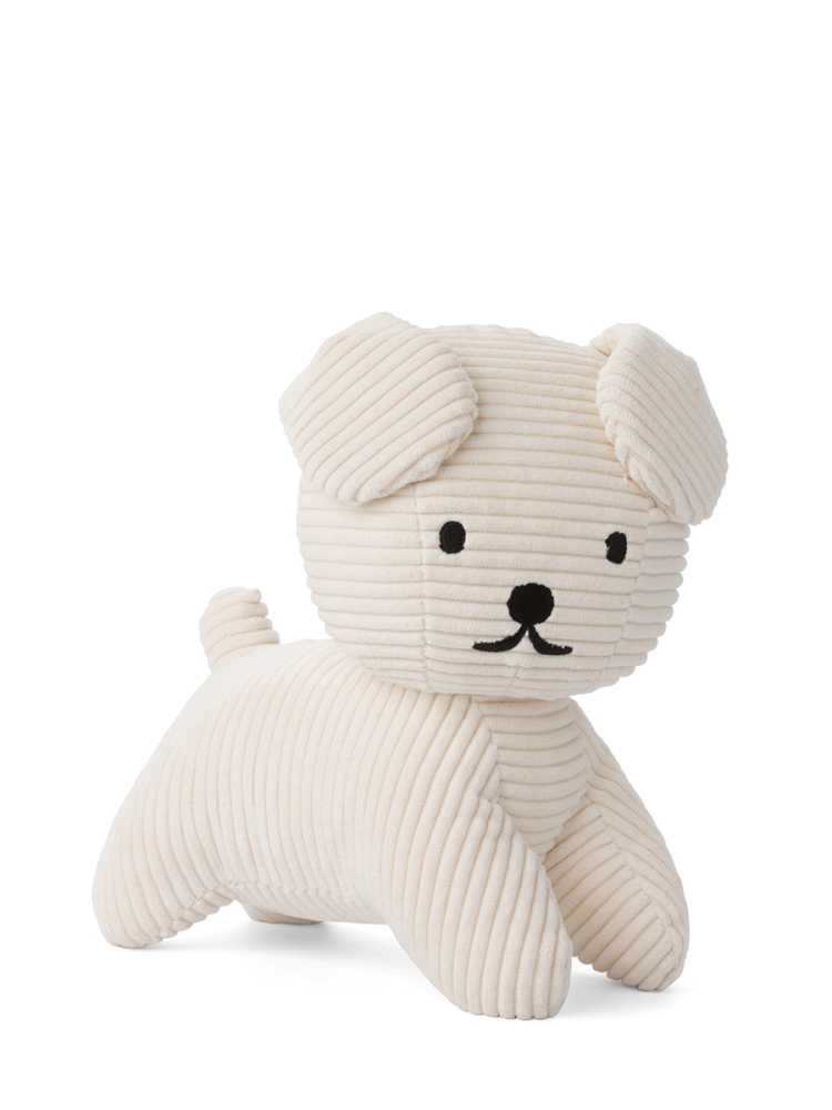 Bon Ton Toys Snuffy Corduroy - Hund aus Cord in Weiss 30 cm