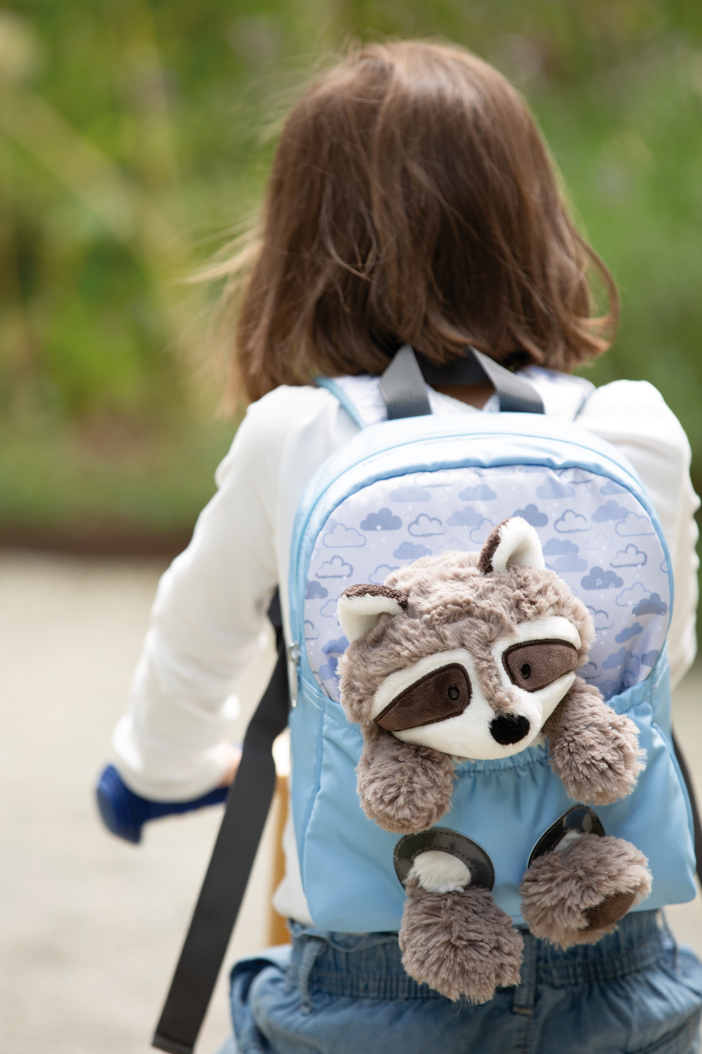 Nici Rucksack mit Waschbär Plüschtier  