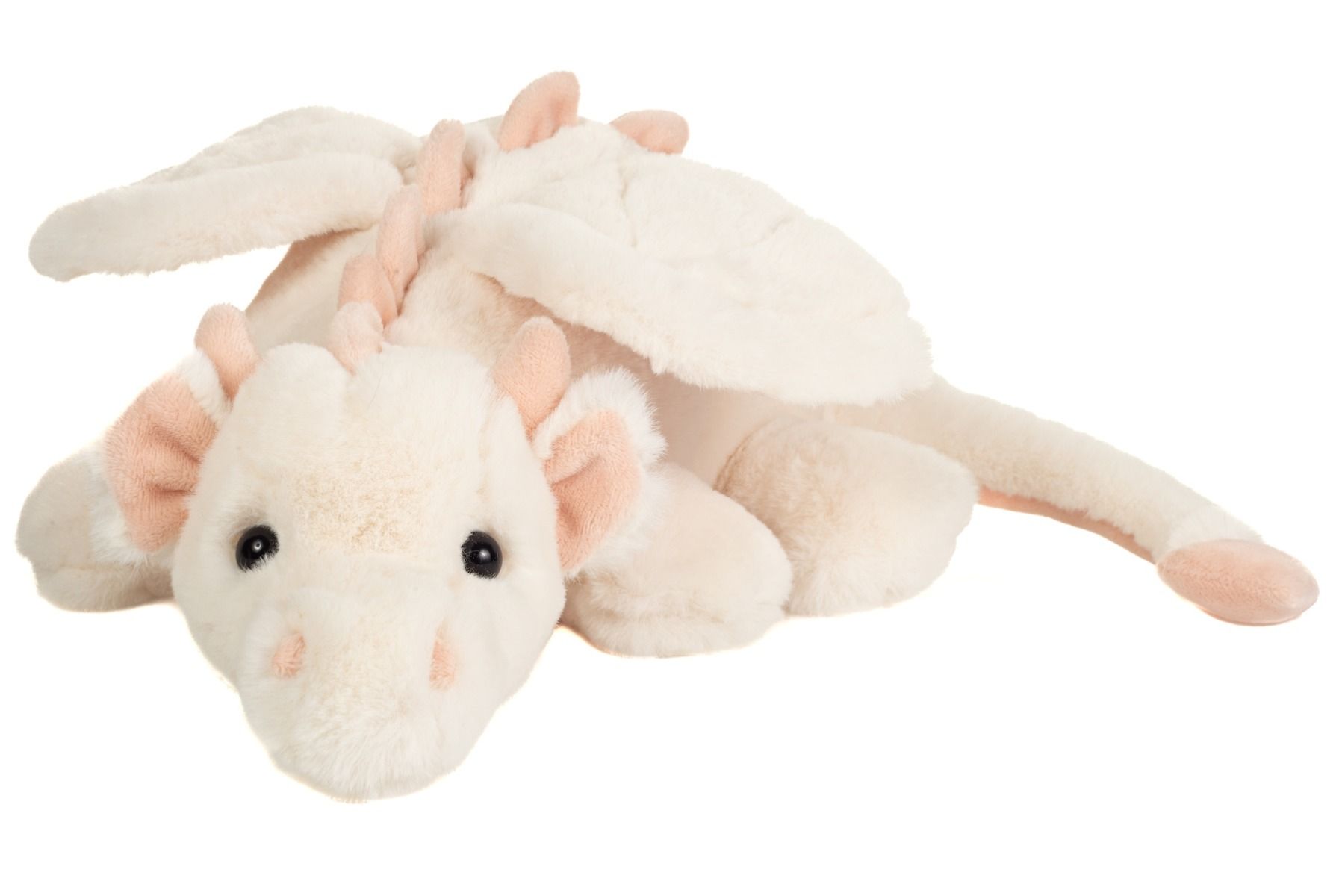 Teddy Hermann Drache Fluffy weiß-rosa 32 cm