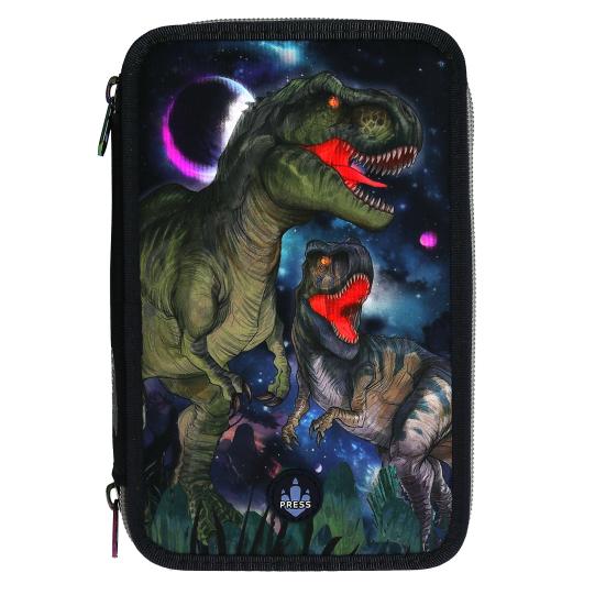 Depesche Germany -  Dino World 3 Fach Federtasche LED GALAXY 