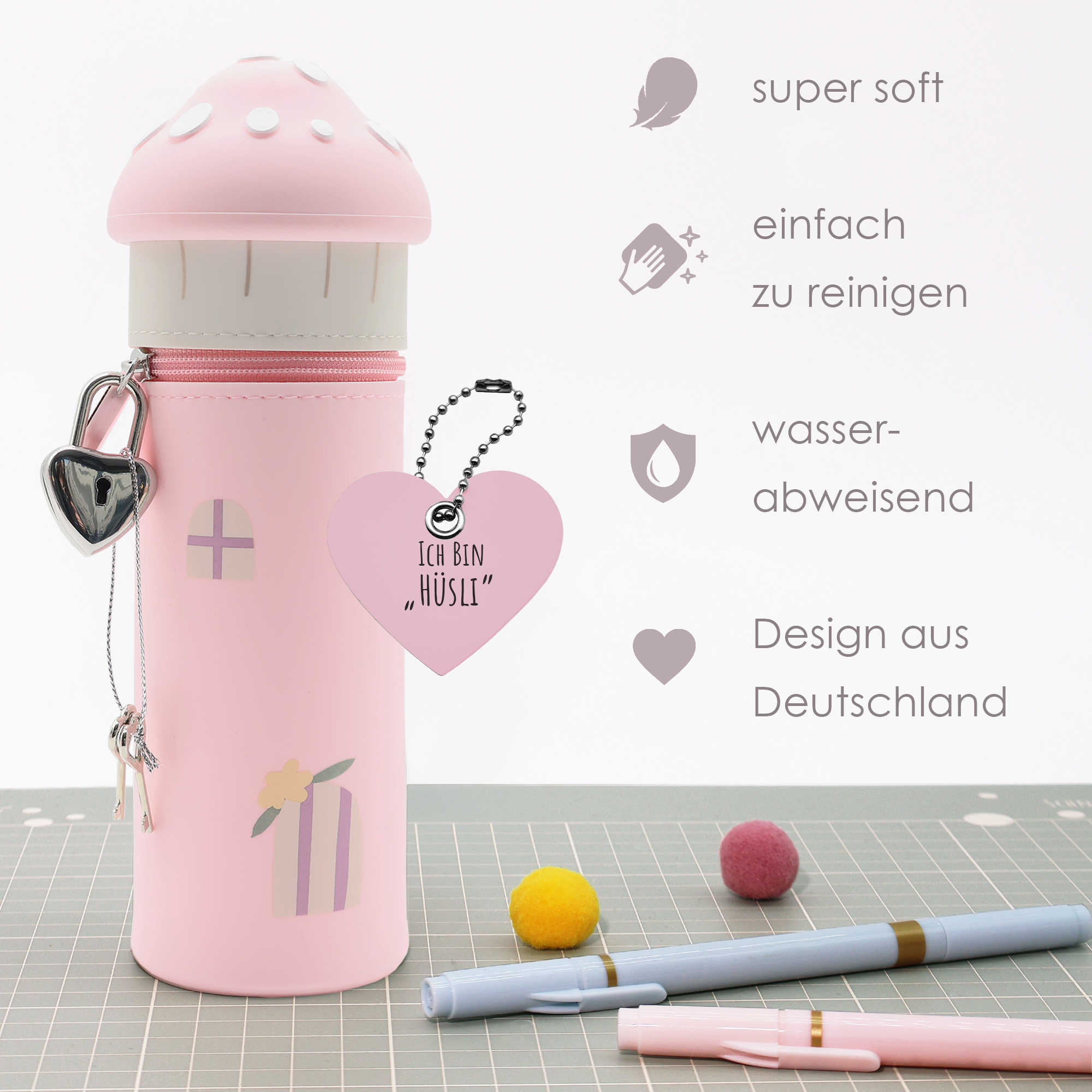 Lulubug Handmade -Loveria by Bell Trade Lustiges Tiermäppchen aus Silikon Fee Haus