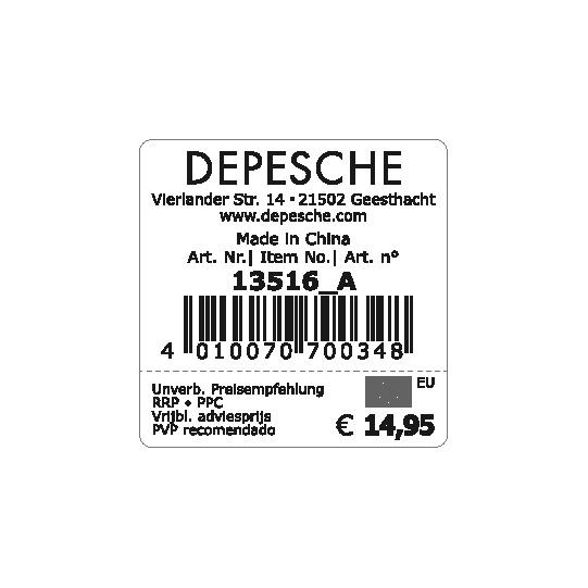Depesche TOPModel Plüsch Katze weiß 16 cm 