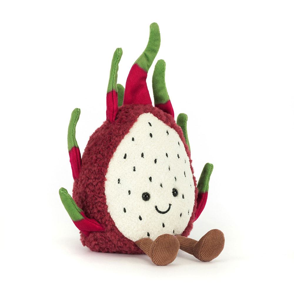 Jellycat Amuseables Dragon Fruit 22cm - riginelles Plüschtier in Obstform, weiches Stofftier zum Spielen, Verschenken & Liebhaben