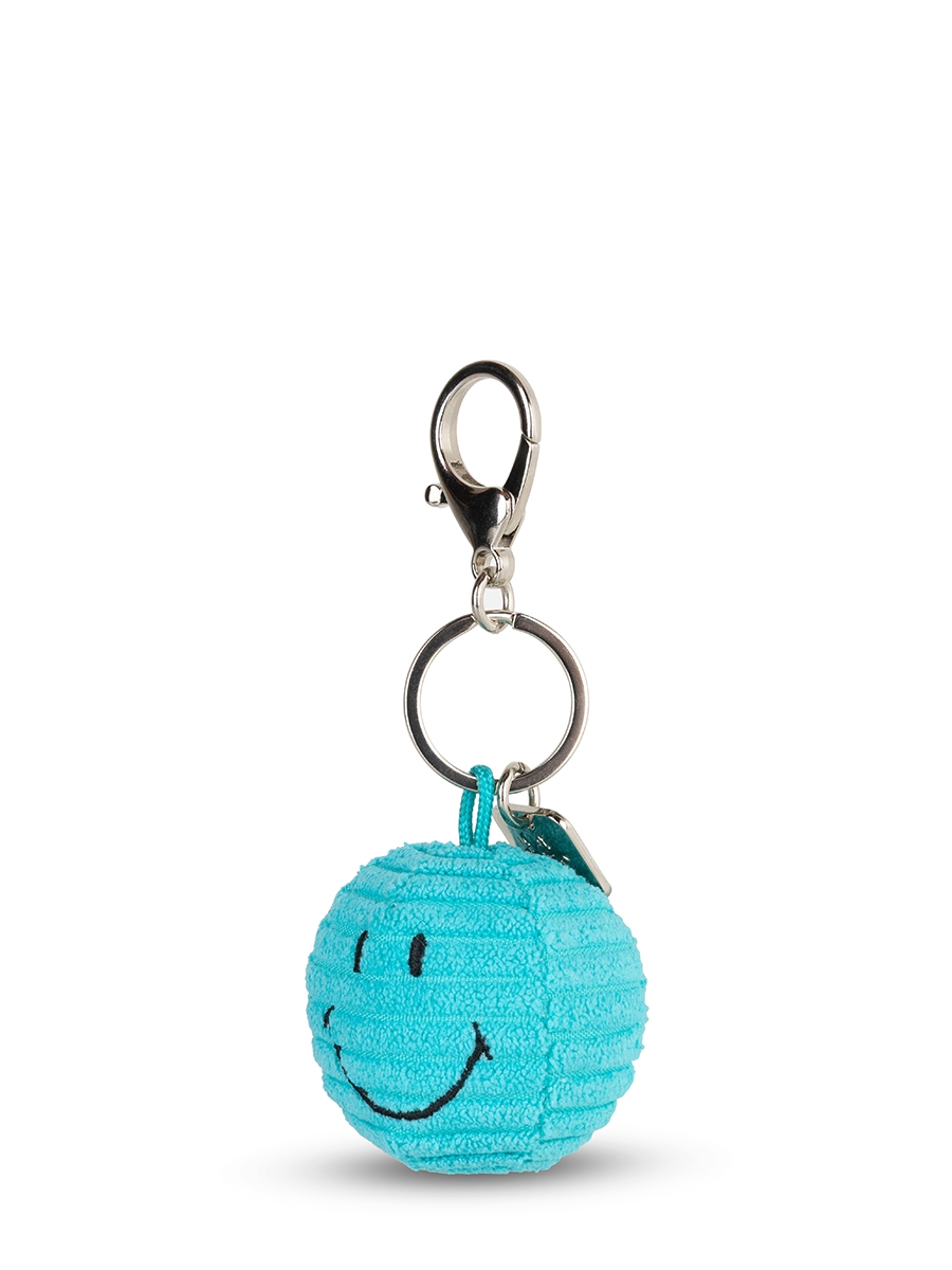 Bon Ton Toys Smiley Keychain in Turkis - Charm - Schlüsselanhänger aus Cord 4,5cm 