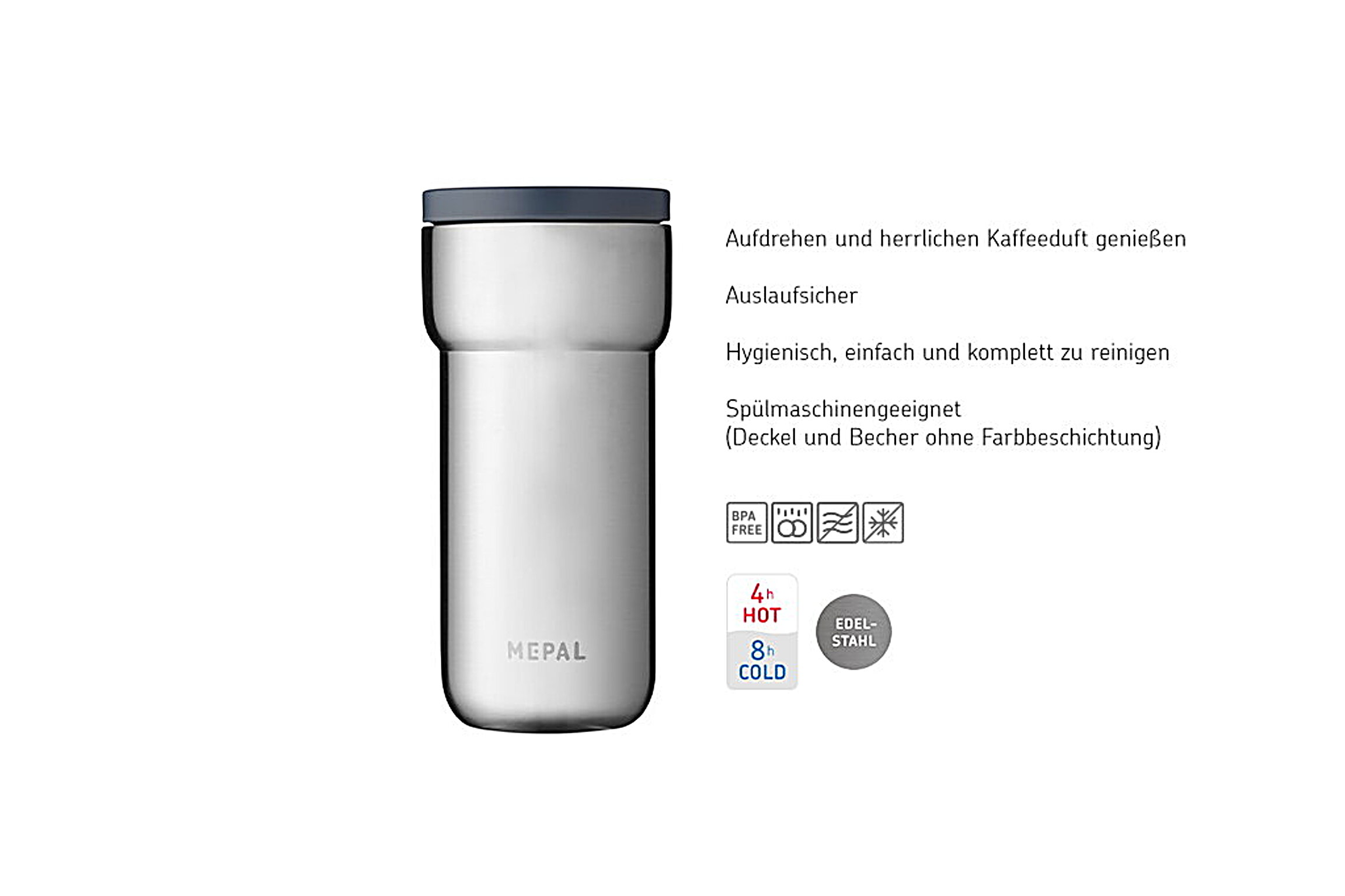 MEPAL Thermobecher Ellipse 375 ml - Titanium