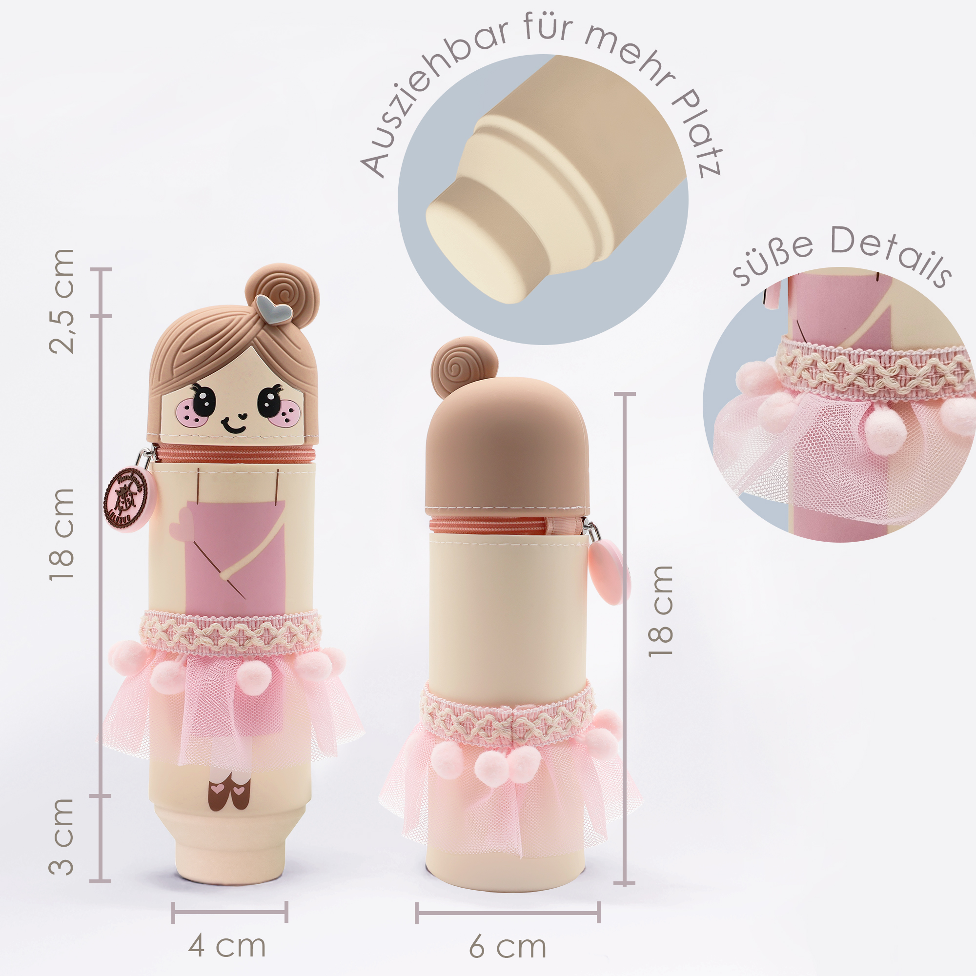 Lulubug Handmade -Loveria by Bell Trade Lustiges Tiermäppchen aus Silikon Fee Sara