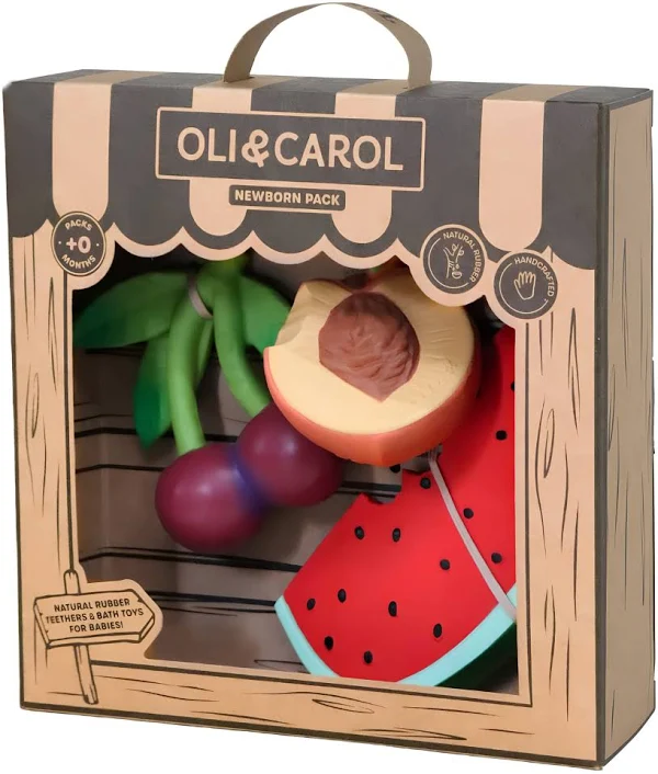 Oli & Carol Fruit Salad - Newborn Set - Zahnungshilfe Beisshilfe Naturkautschuk  