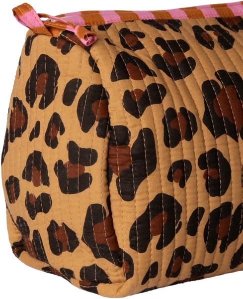 Au Maison Kosmetiktasche Artisan gesteppt Lleopard Sand/Pink 14x23
