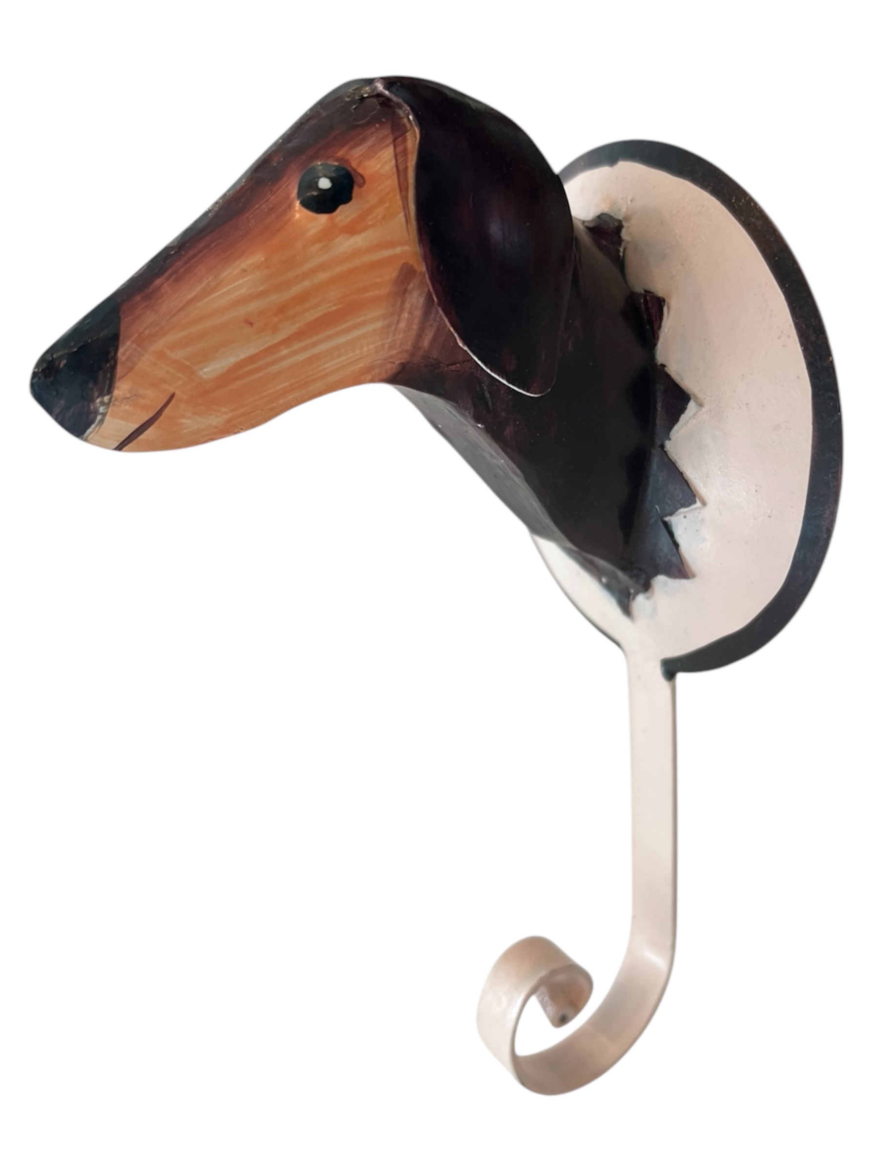 Pape Kunstgewerbe Wandhaken - Hund Platte Rosa