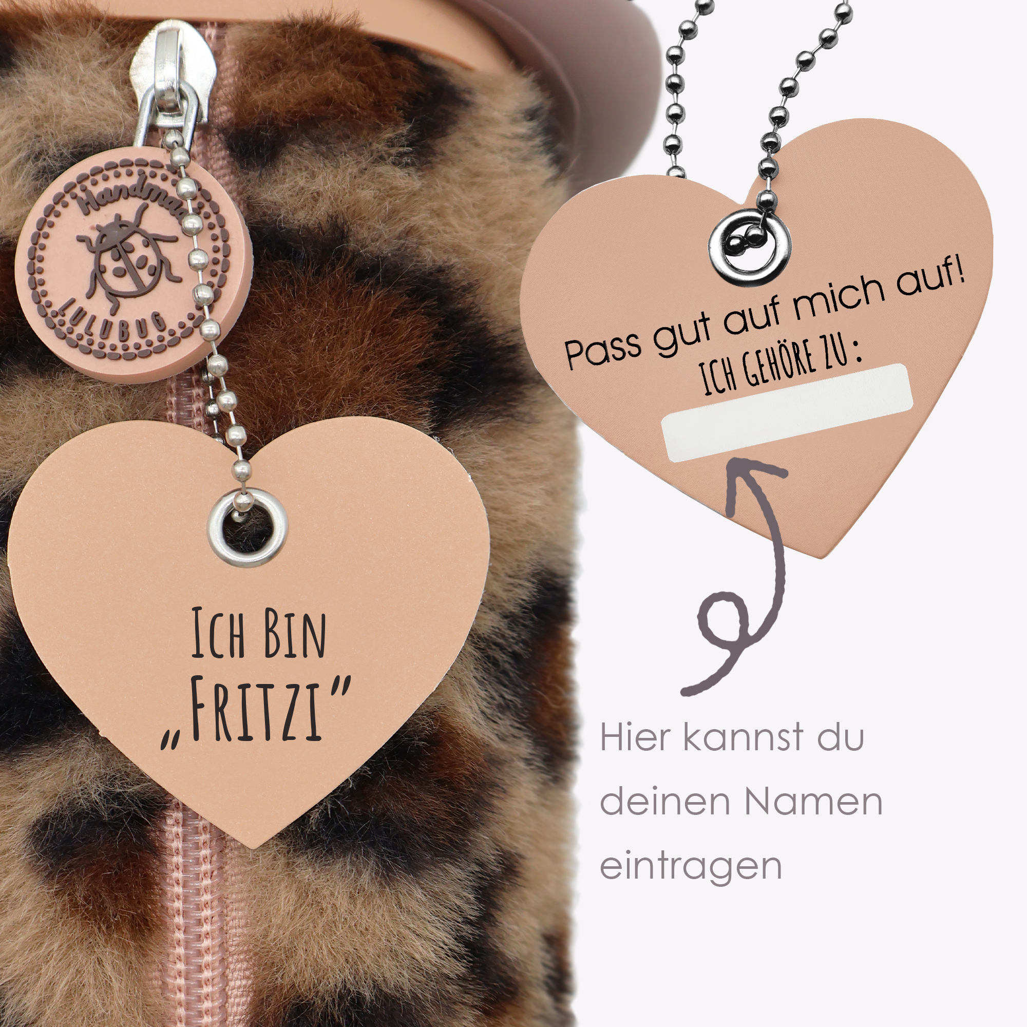 Lulubug Handmade -Loveria by Bell Trade Lustiges Mäppchen „Dackel Fritzi – Leo“