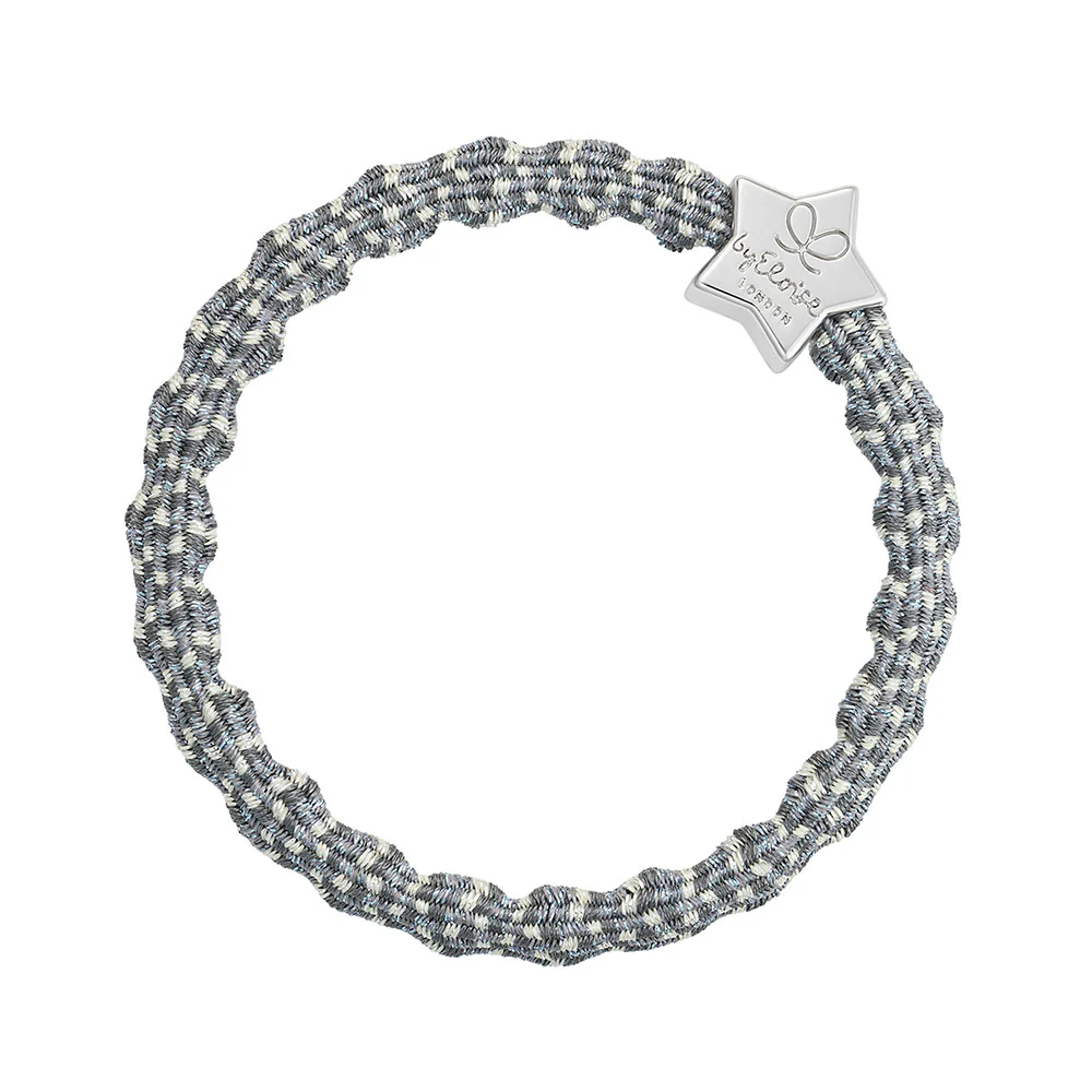 ByEloise Metallic Silver Star Ash - Haargummi   