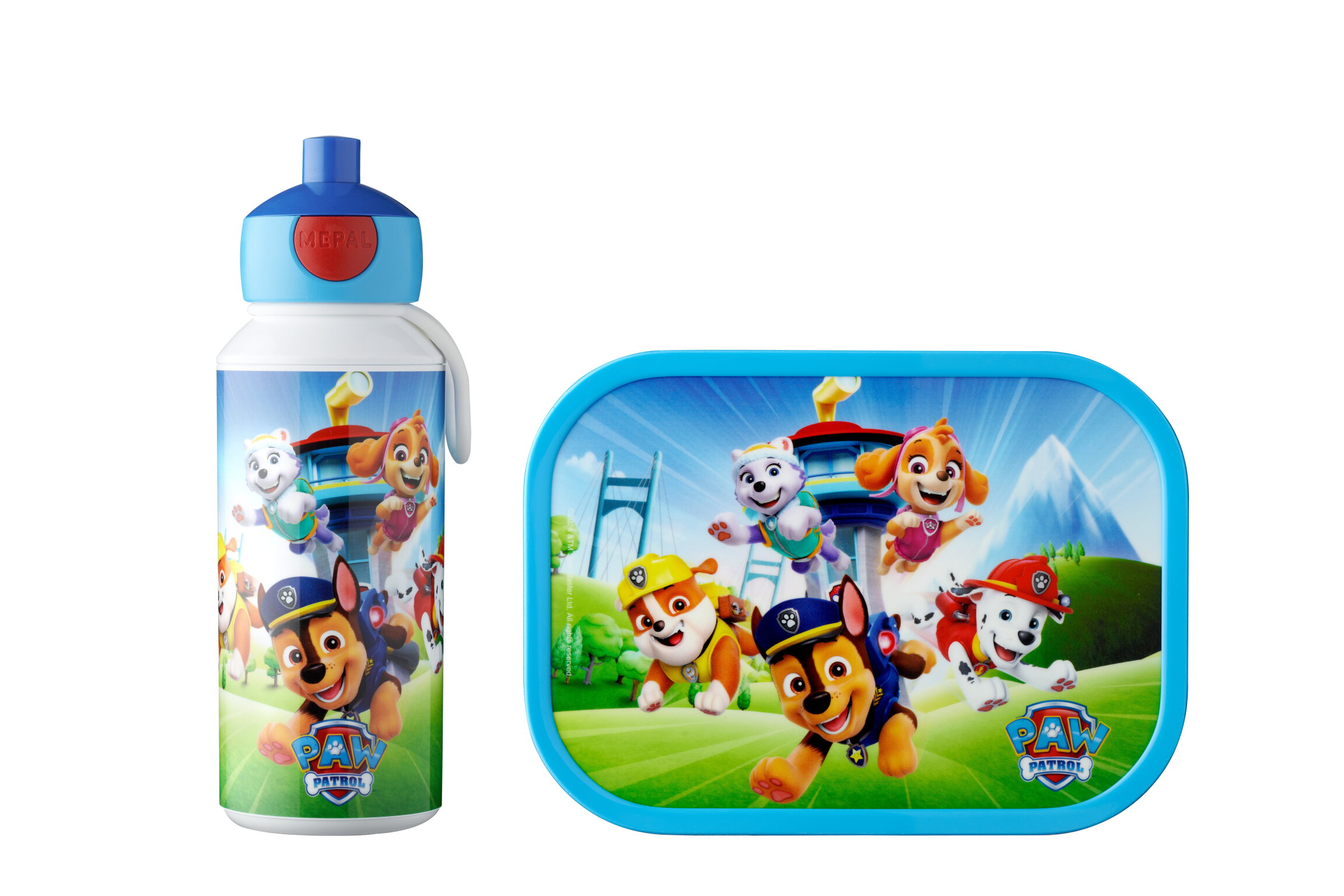 MEPAL Campus Pausenset  (Trinkflasche Pop-up + Brotdose) - Paw Patrol Pups