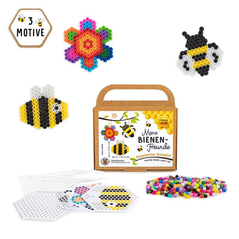 Meine Bienenfreunde - Bügelperlen Bastelkoffer 3er-Set