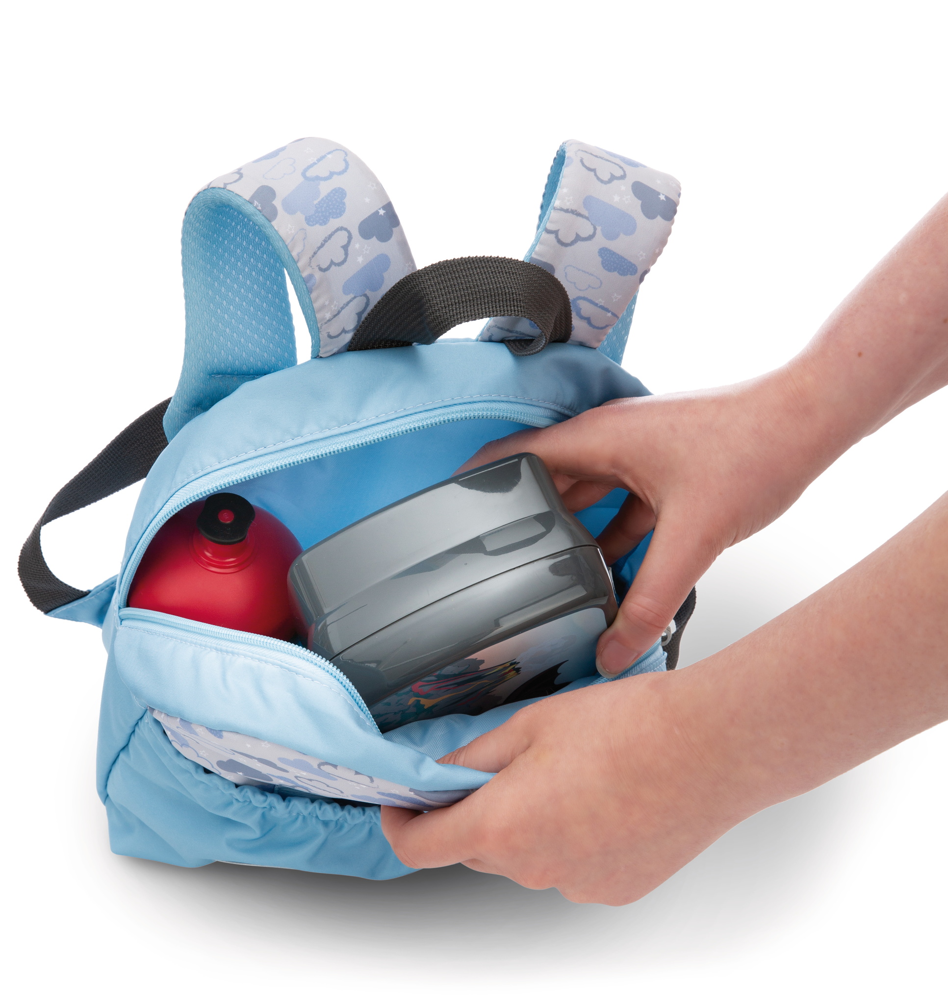 Nici Rucksack mit Waschbär Plüschtier  