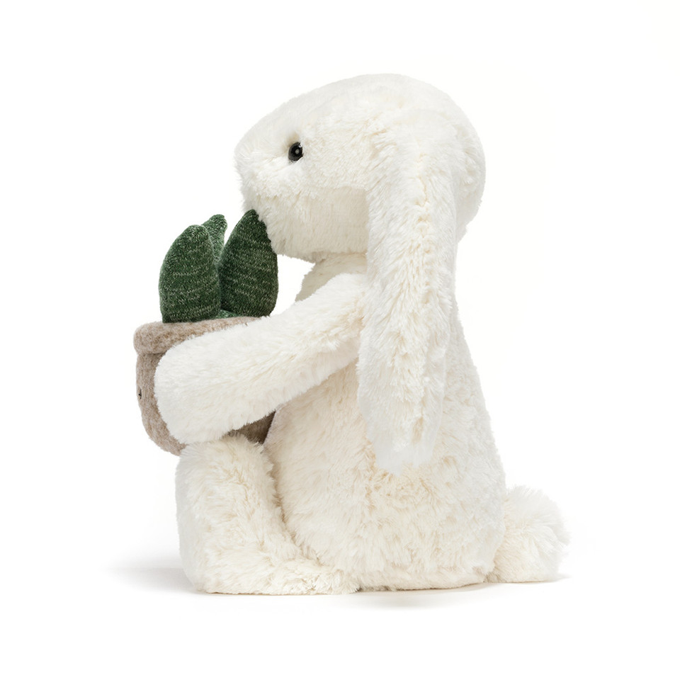 Jellycat Cream Bunny mit Pflanze