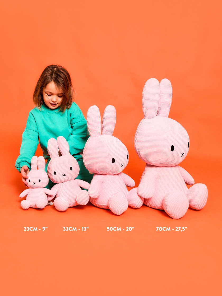 Bon Ton Toys Miffy Corduroy - Cord Hase in Grau 33 cm