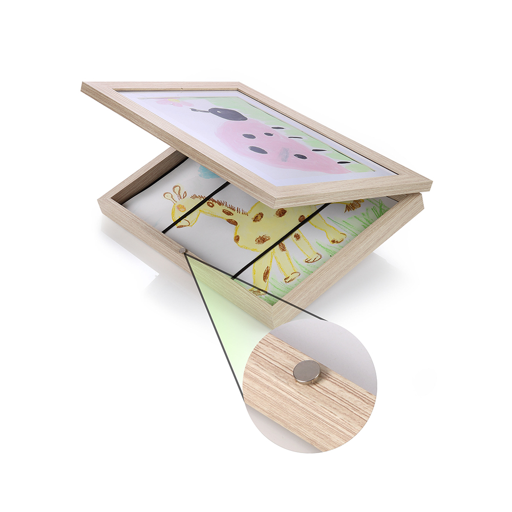  Lulubug Handmade Kinderkunst Bilderrahmen mit Aufbewahrung „Natur“ 