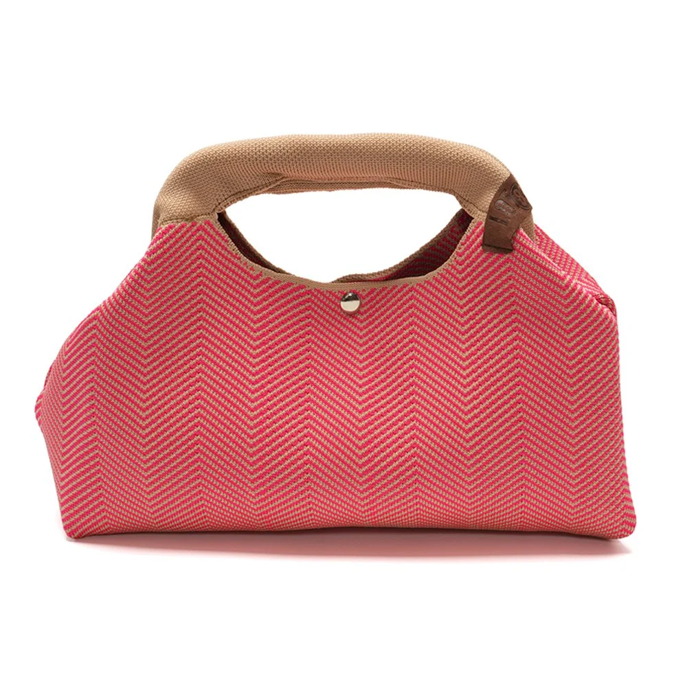 LOT83 Clutch Senna - rot Beige mit Griff 