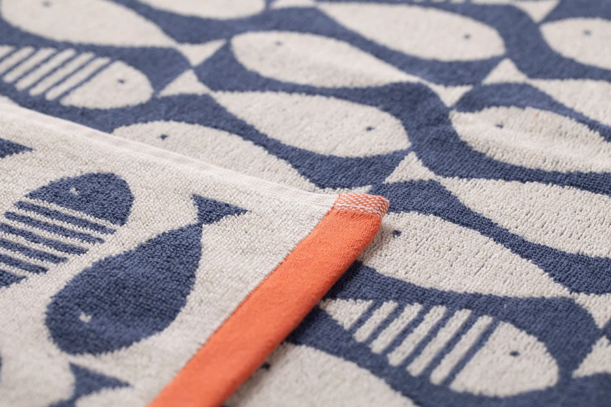 David Fussenegger Playa Frottee Strandtuch Sardines 100x180 cm