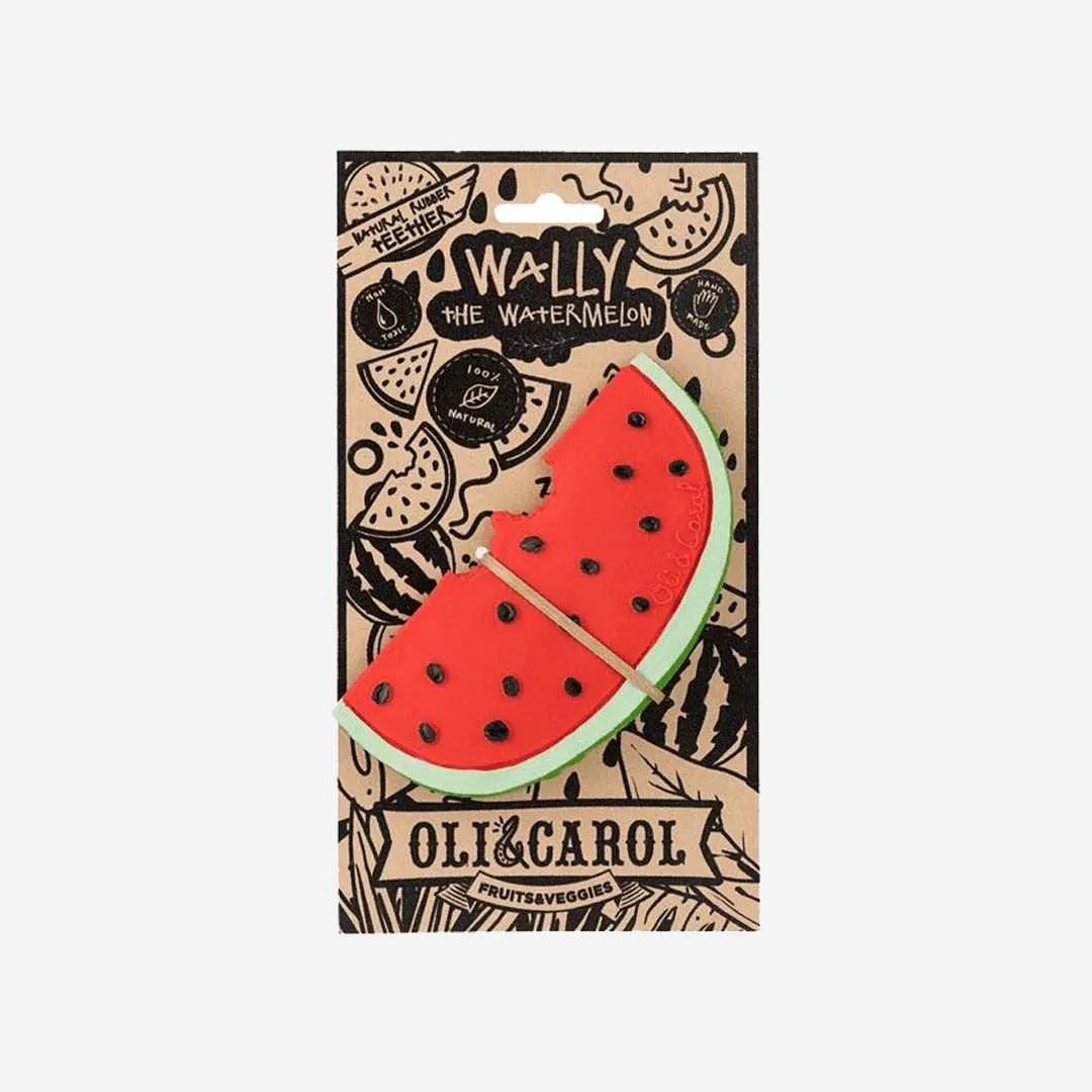 Oli & Carol Wally die Wassermelone - Zahnungshilfe Beisshilfe Naturkautschuk 