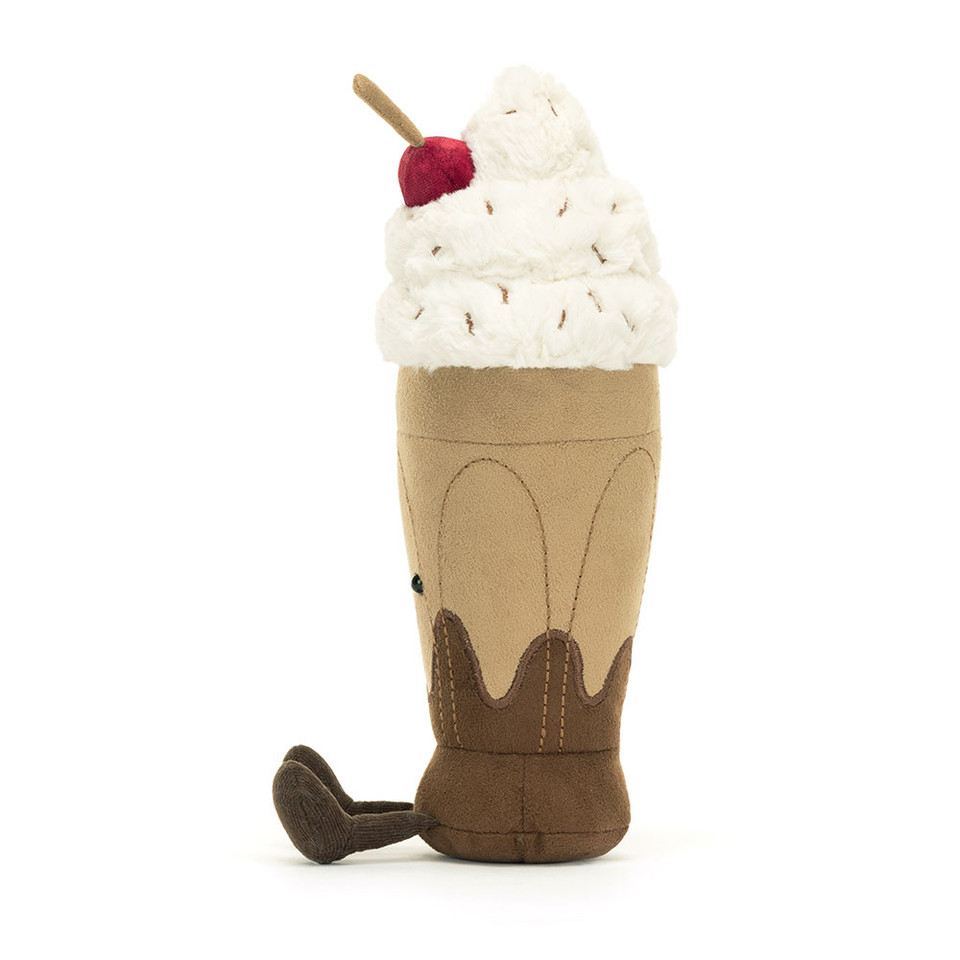 Jellycat Amuseables Chocolate Milkshake Kuscheltier 27 cm – witziges Stofftier mit Charakter, weiches Plüschtier zum Kuscheln, Verschenken und Dekorieren