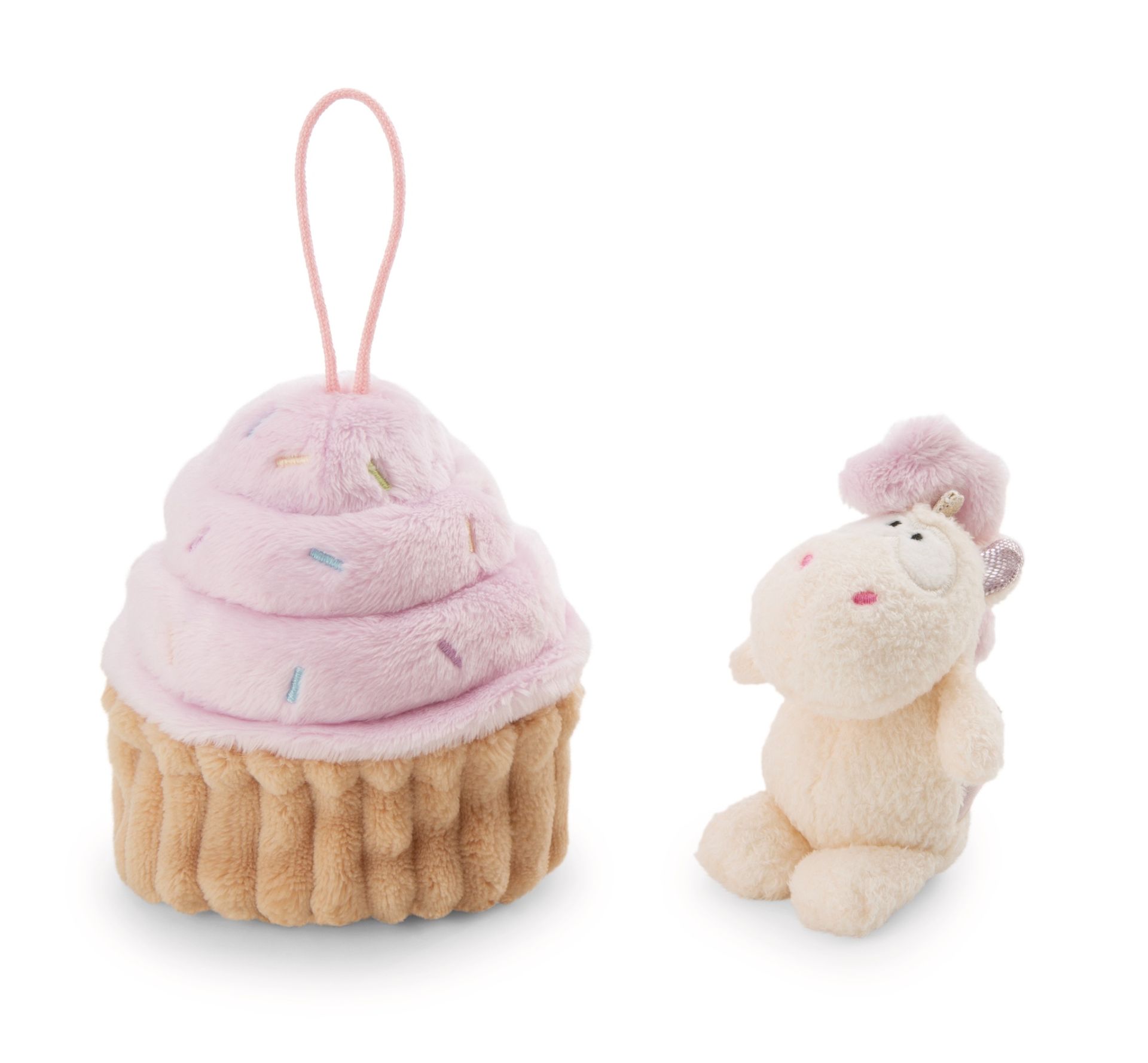 Nici Kuscheltier Einhorn Creamy Pink in Cupcake mit Loop NICI GREEN 